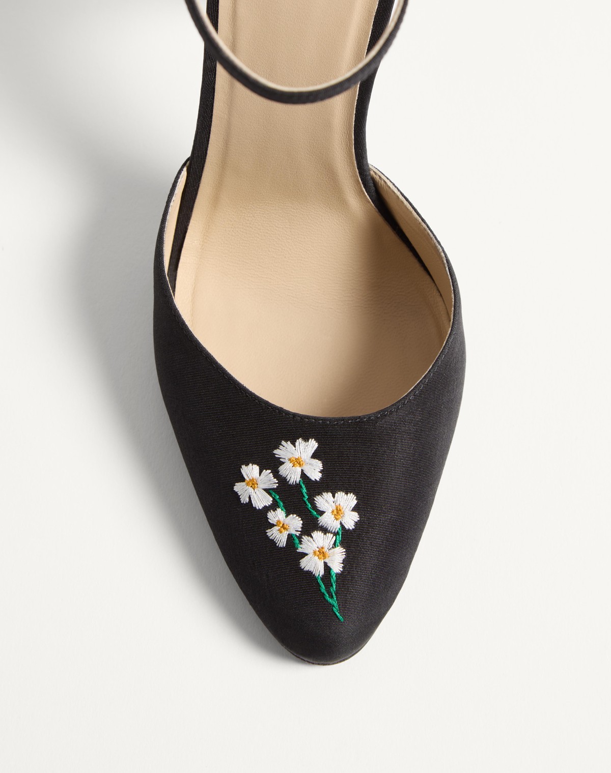 Valentino Garavani Hi Dolly Fabric Pumps With 105 Mm Floral Embroidery Woman Black 41 In Black