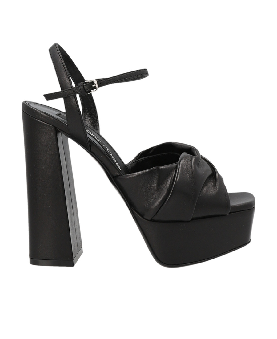 Sergio Rossi Black Platform Sandal In Black