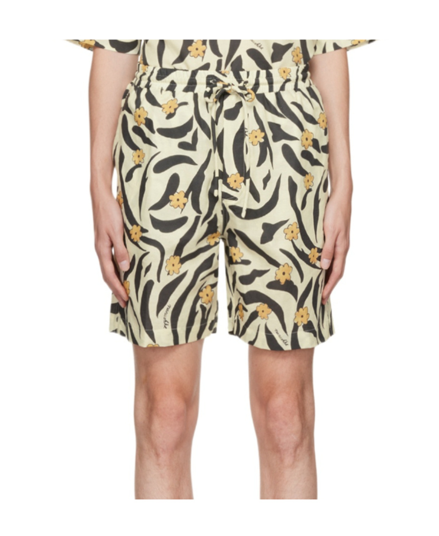 Nanushka Men's Doxxi Printed Drawstring Shorts In Nude