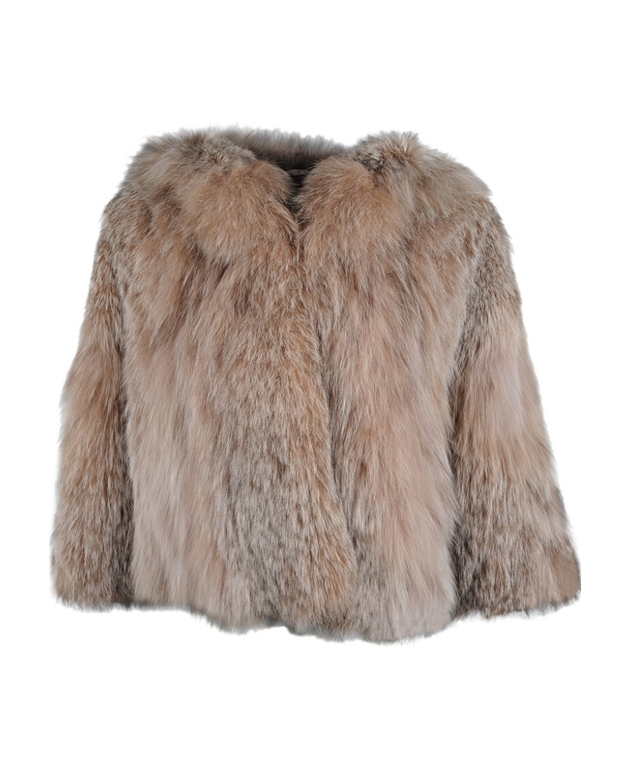 Frame Hooded Design Fur In Nude