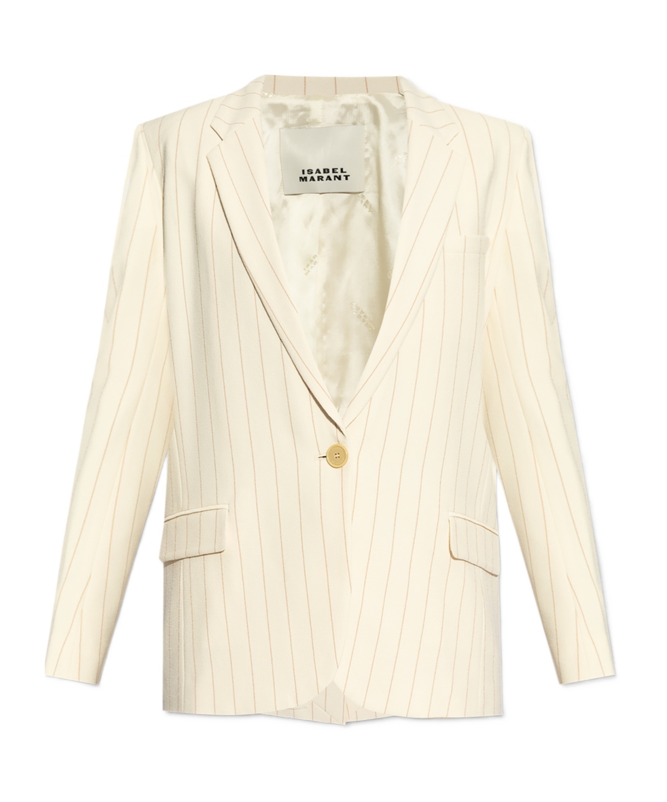 Isabel Marant Omelia Pinstripe Blazer In White