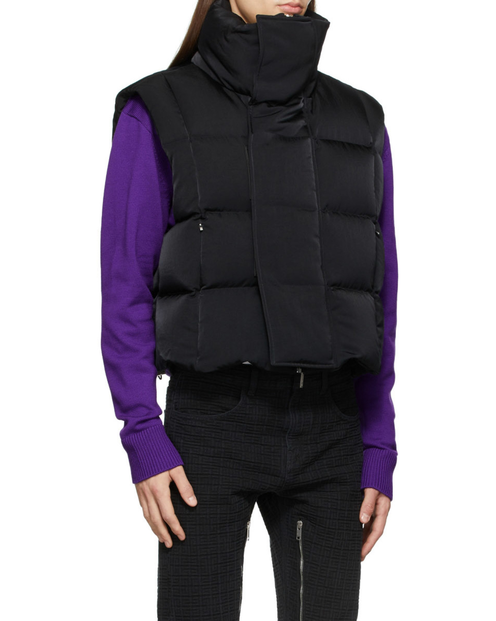 Givenchy Funnel-neck Padded Gilet In Black