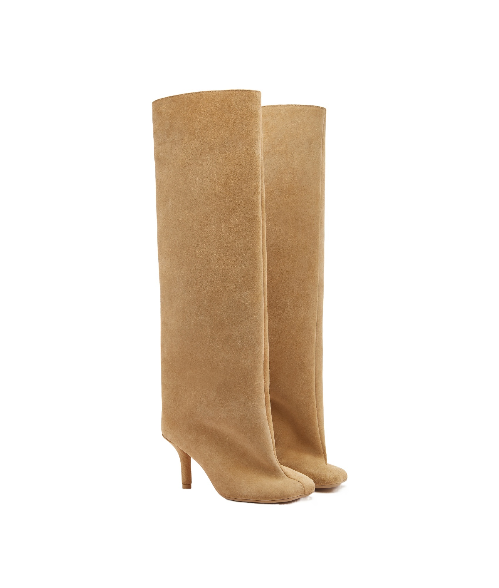Mm6 Maison Margiela Anotomic Slip-on Suede Boots In Nude