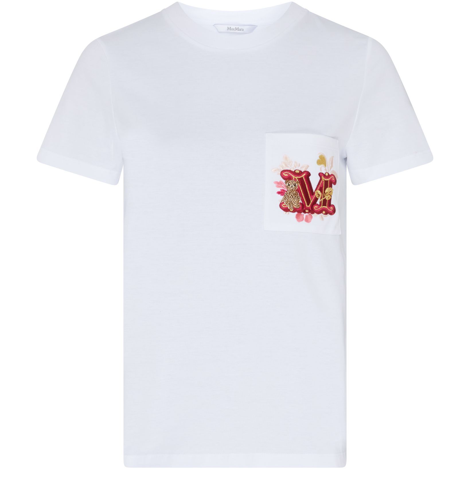 Shop Max Mara Open-necked Black Shirt In White