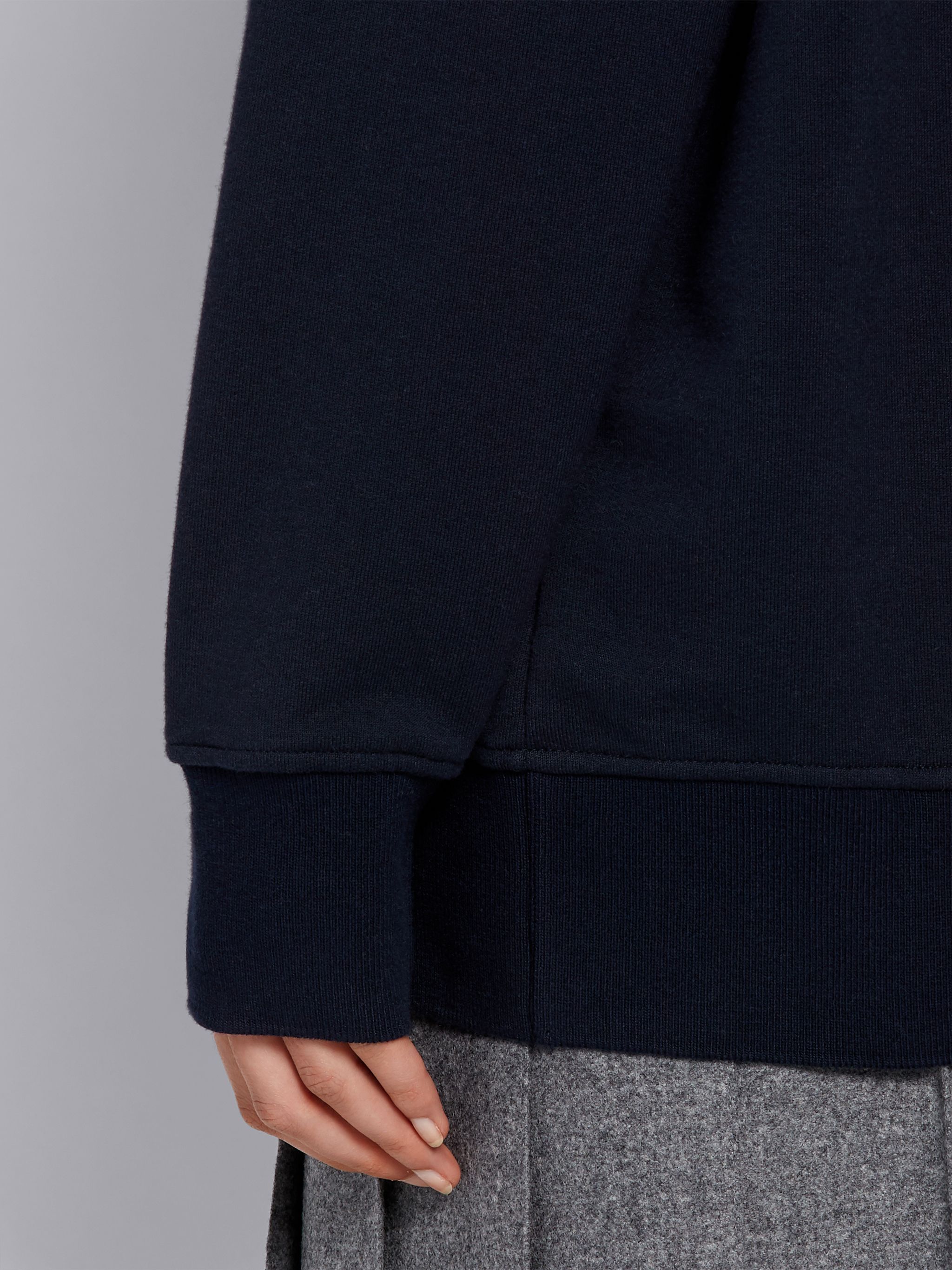 Thom Browne 4-bar Stripe Intarsia Turtle-neck Sweatshirt In Black