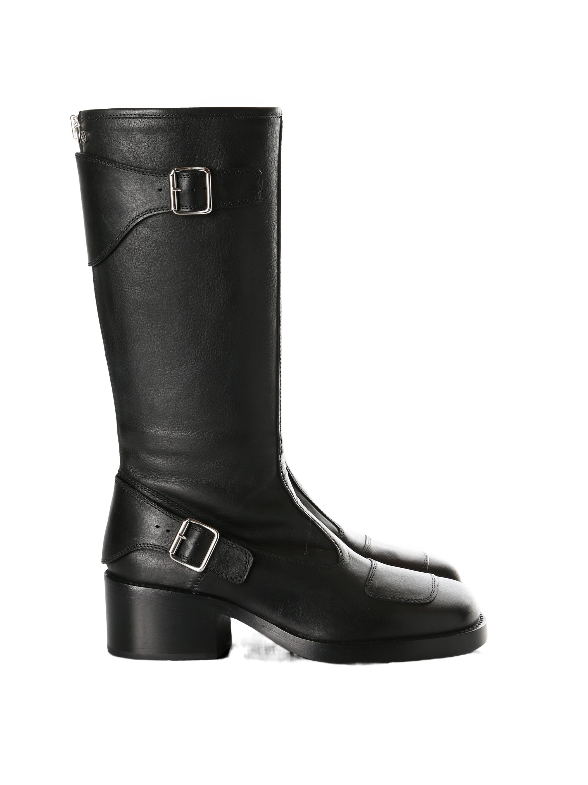 Ann Demeulemeester Balo High Biker Boots In Black