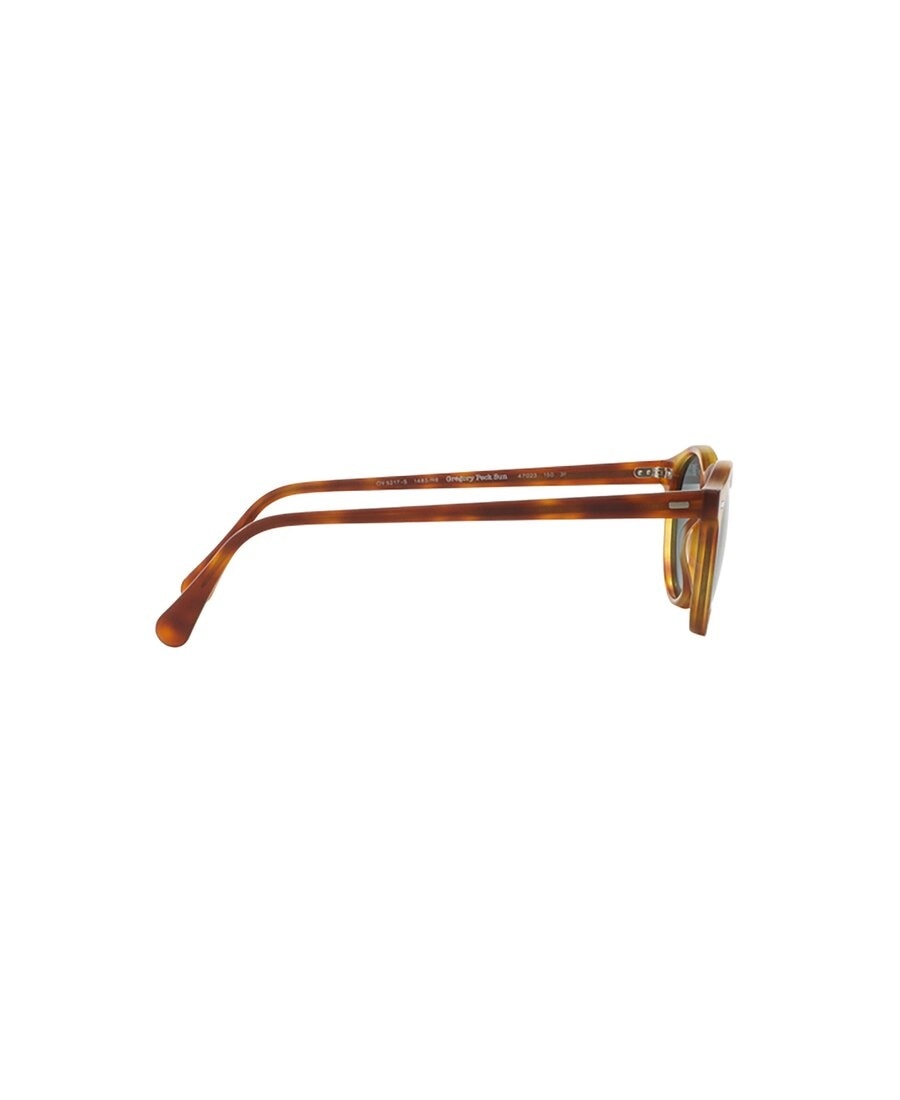 Oliver Peoples Mens Brown Gregory Peck Tortoiseshell Round-frame Sunglasses In Green