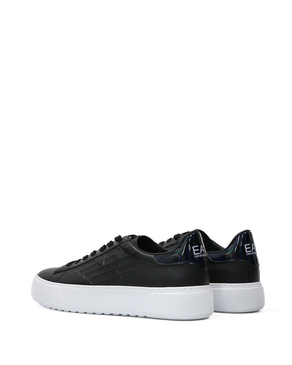 Ea7 Logo Strapped Casual Sneakers In White
