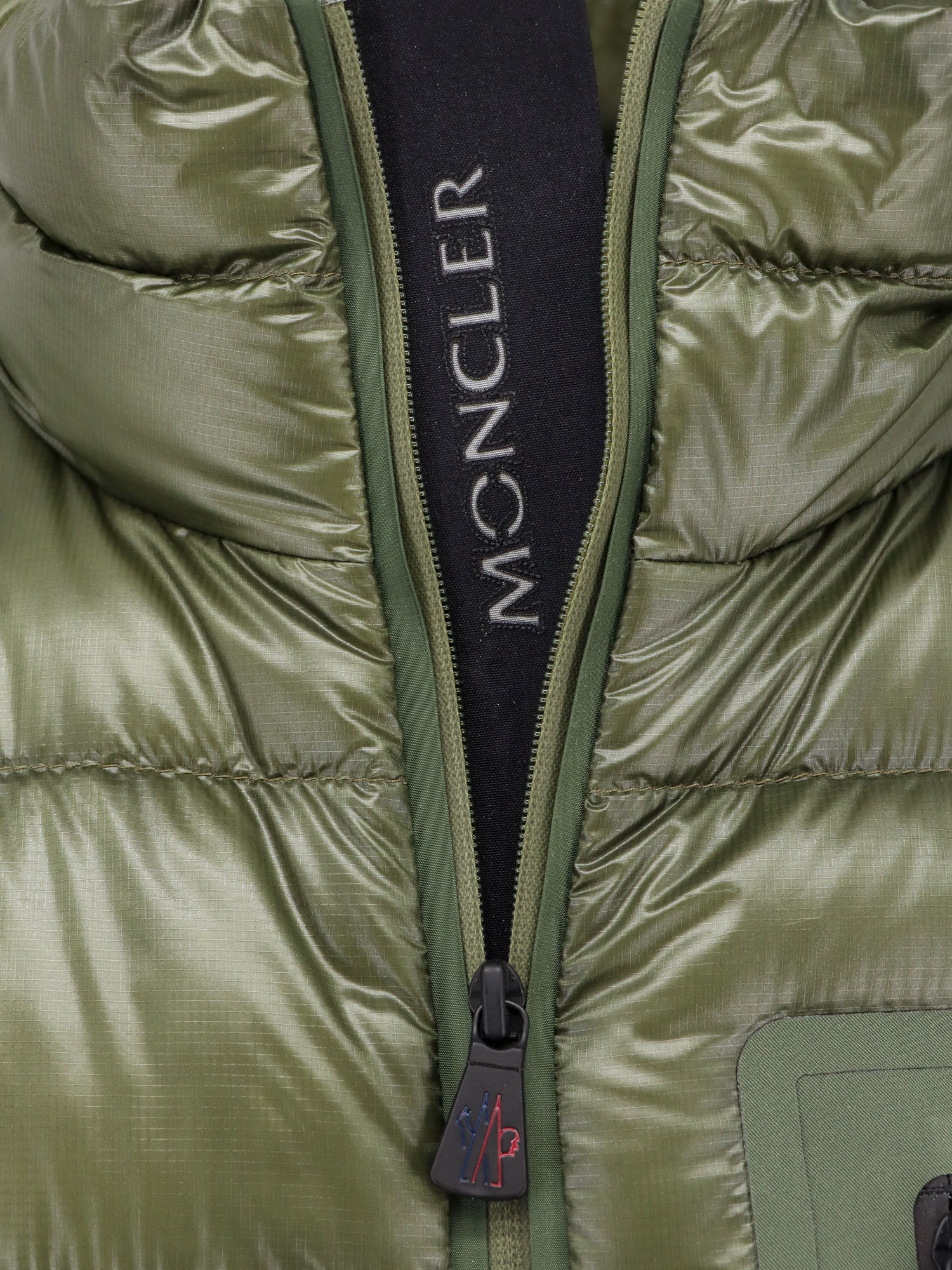 Moncler Olive Green Nylon Fraser Down Jacket In Green
