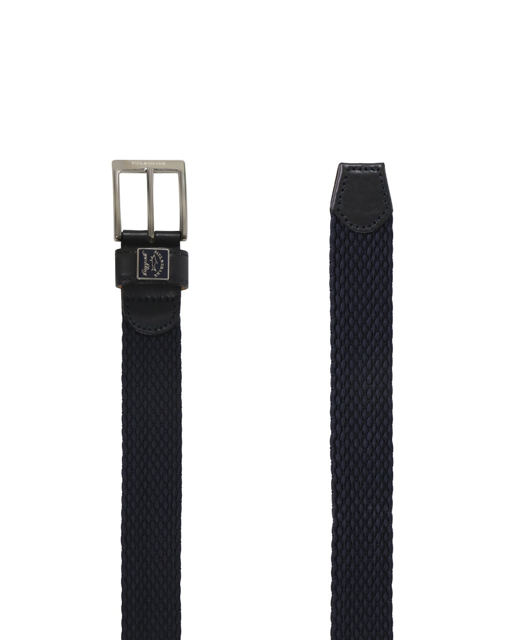 Paul & Shark Dark Blue Logo Belt In Black