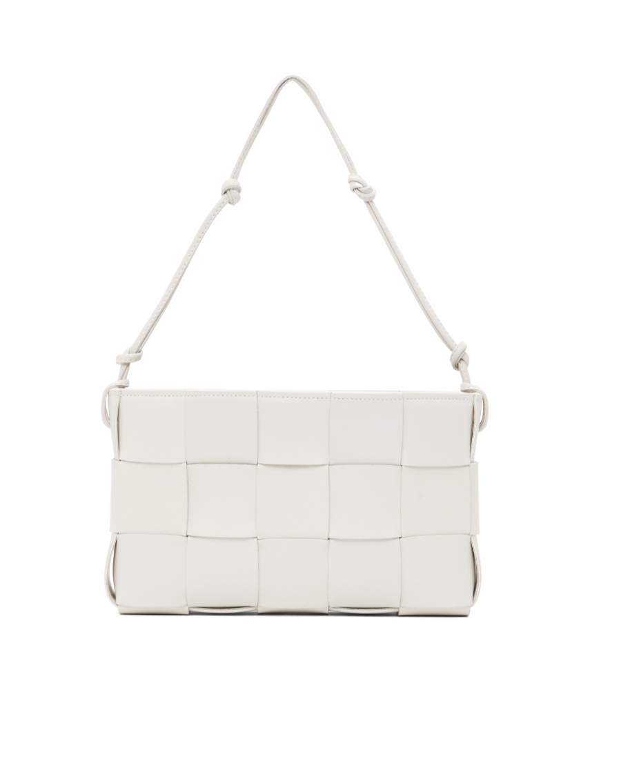 Bottega Veneta Cassette Shoulder Bag In White