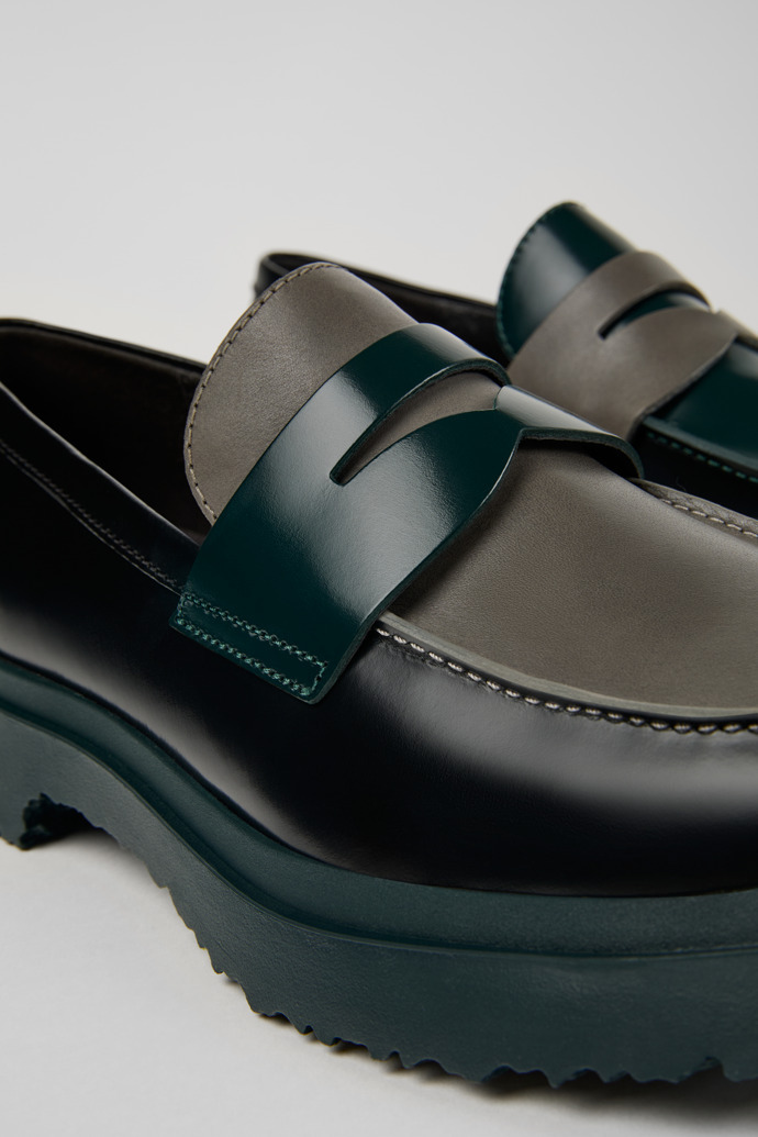 Camper Round Toe Loafers In Multi