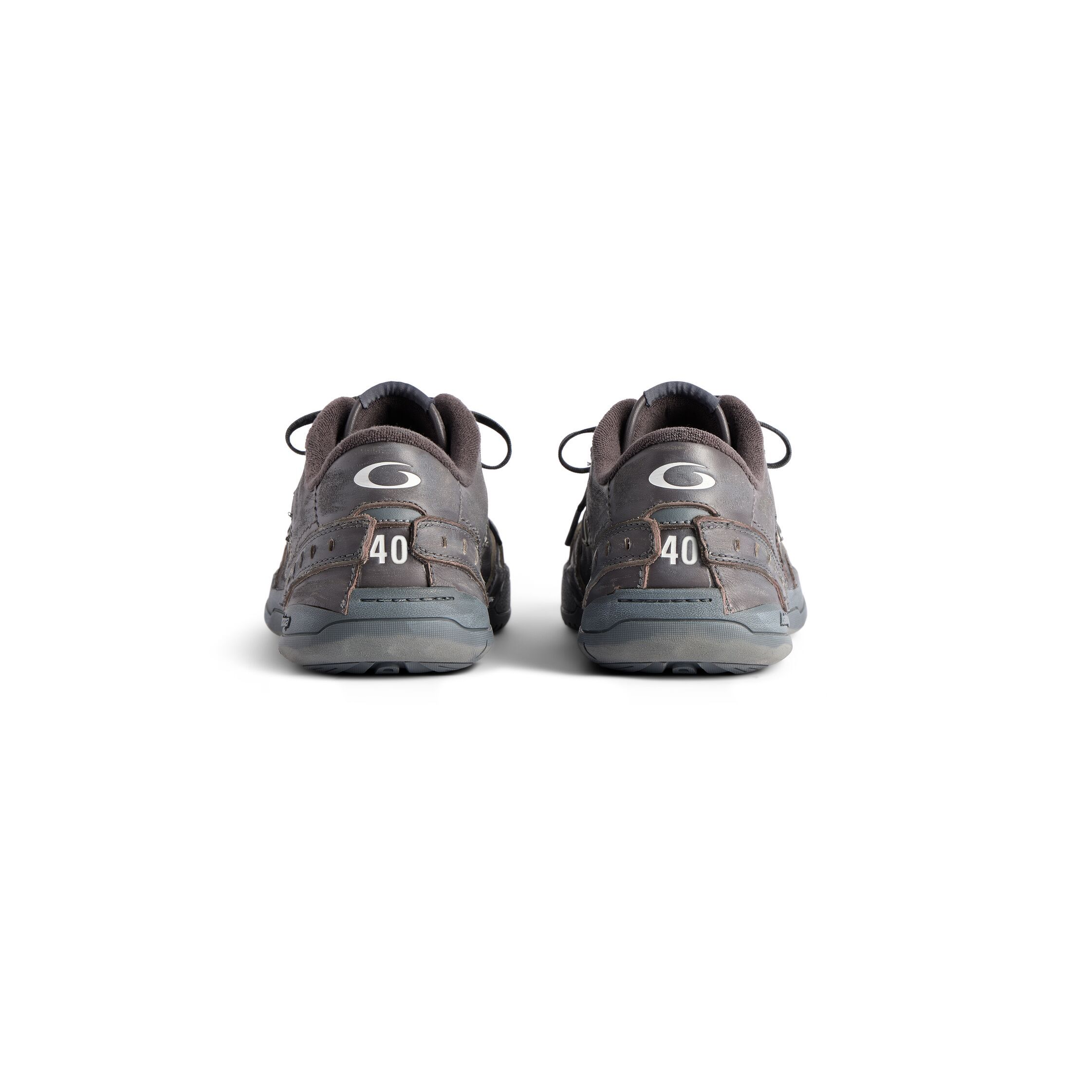 Balenciaga Men's Hamptons Worn-out Sneaker In Grey In Gray