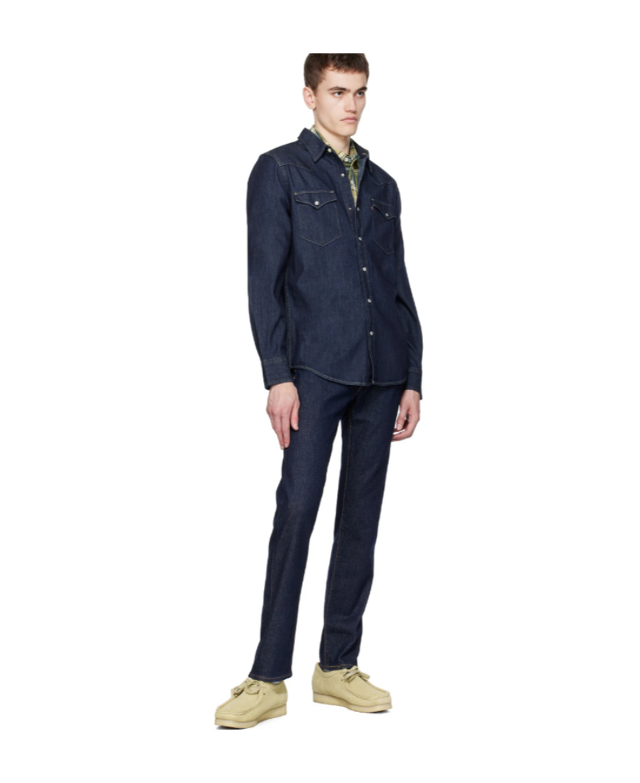 Levi's 502 Taper Stretch Denim Trousers In Black