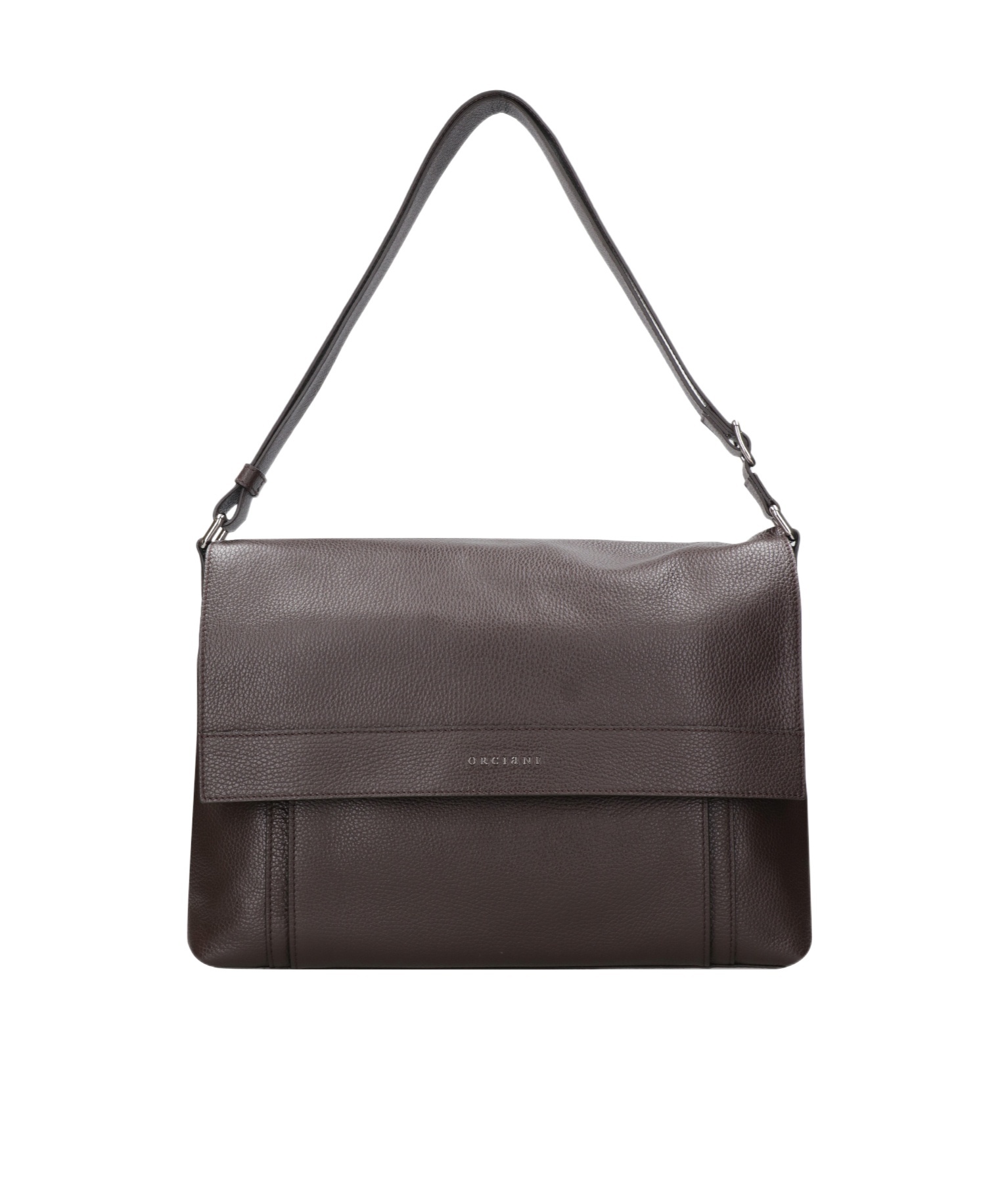 Orciani Flip Shoulder Bag In Black