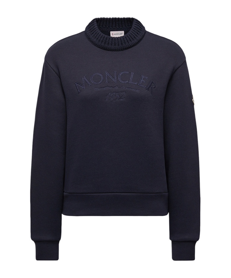 Moncler Long Sleeve Sweatshirt In Blue