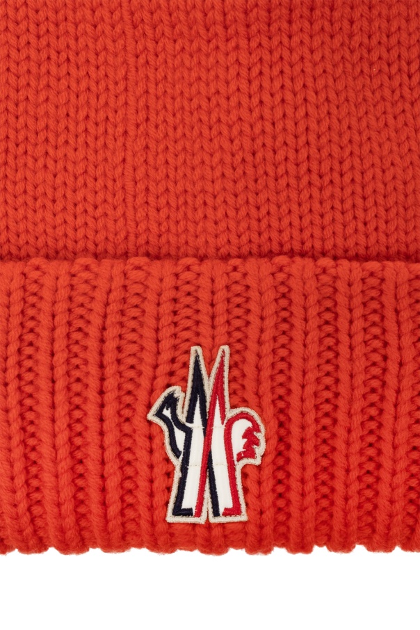 Shop Moncler Logo-embroidered Virgin-wool Beanie