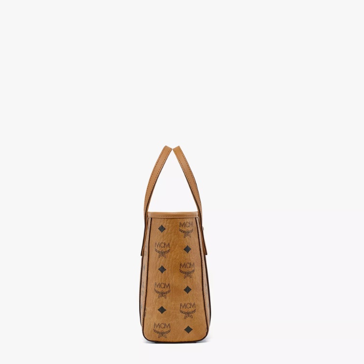 Mcm Aren Mini Visetos Shopper Tote Bag In Brown