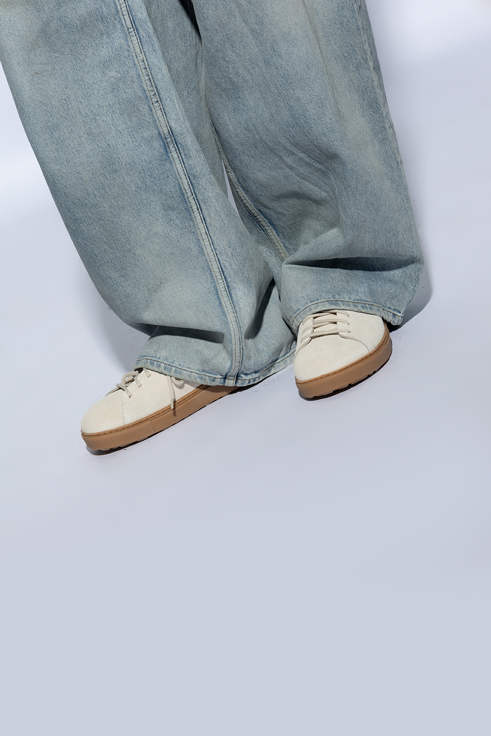 Birkenstock Bend Low Decon Suede Sneakers In White