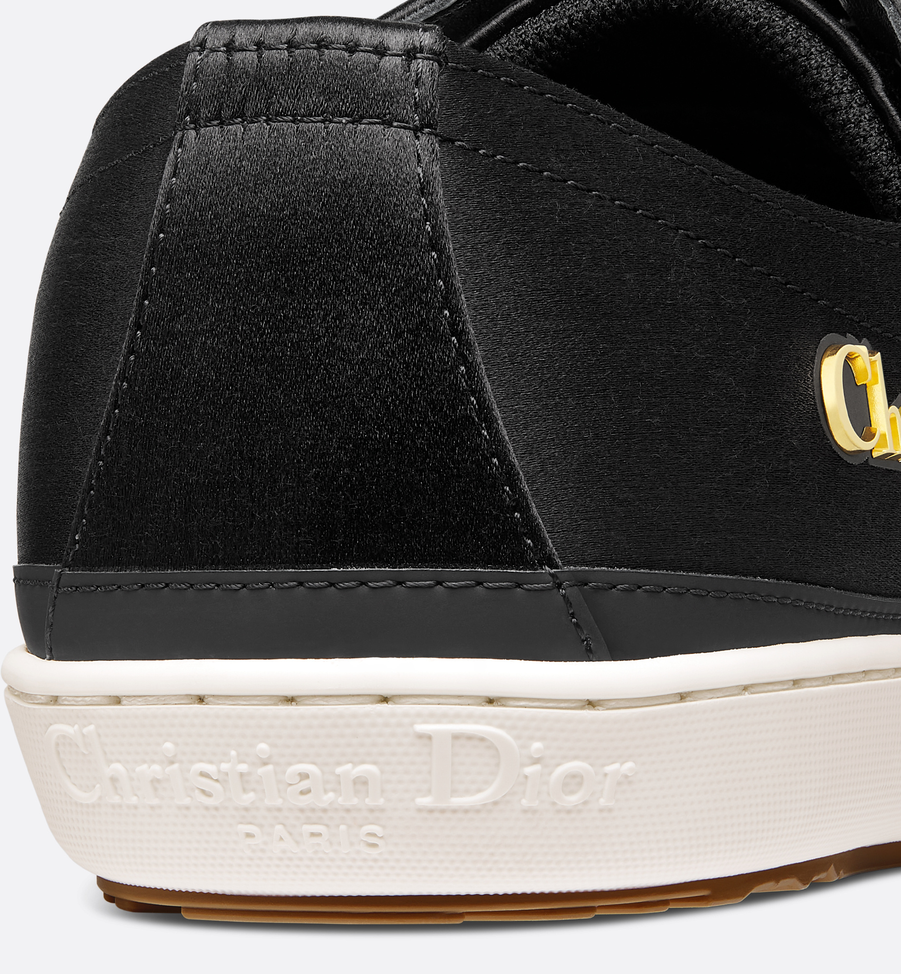 Dior Lucky Satin Sneaker In Black