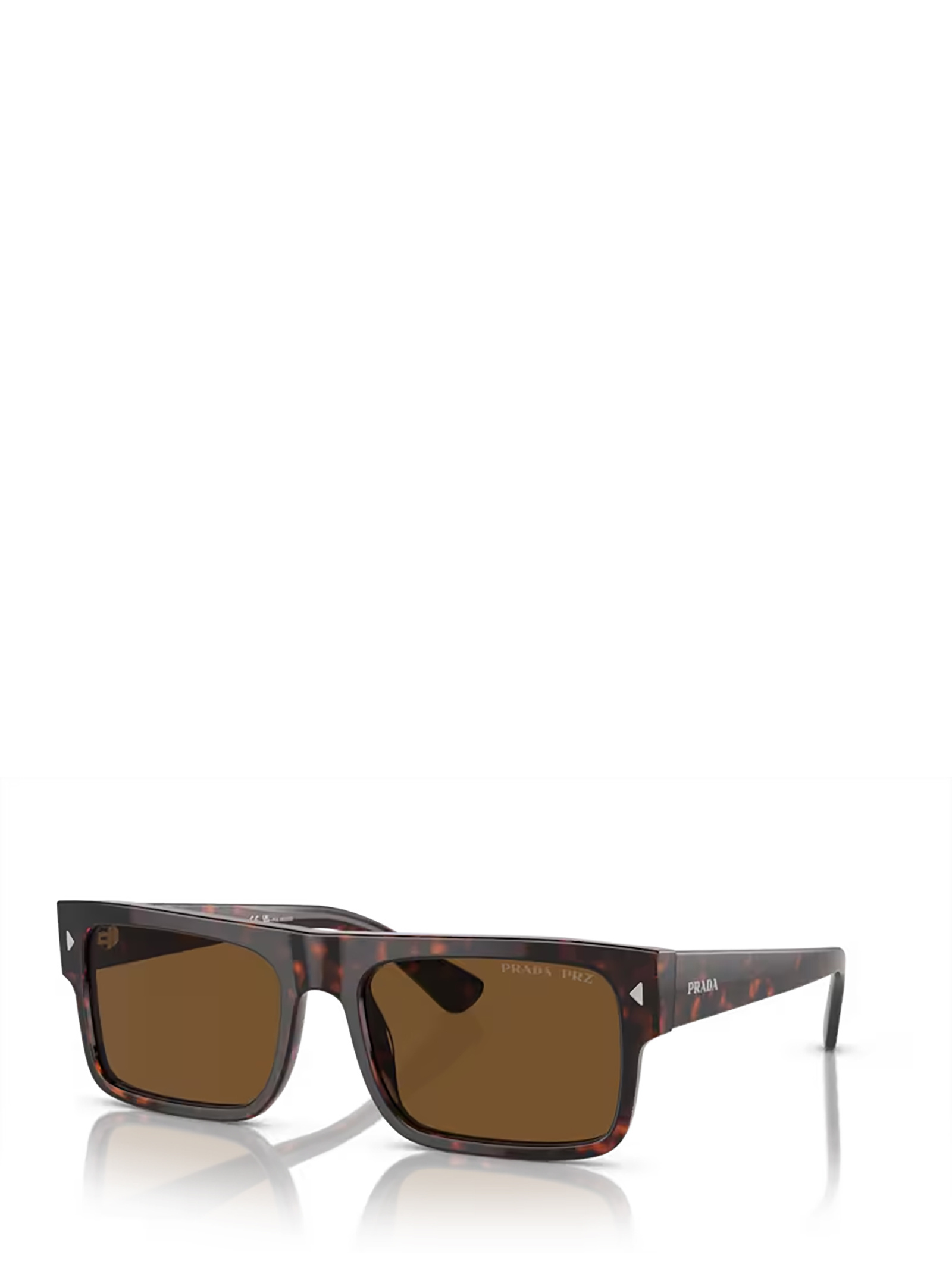 Prada Tortoiseshell Acetate Rectangular Sunglasses In Brown