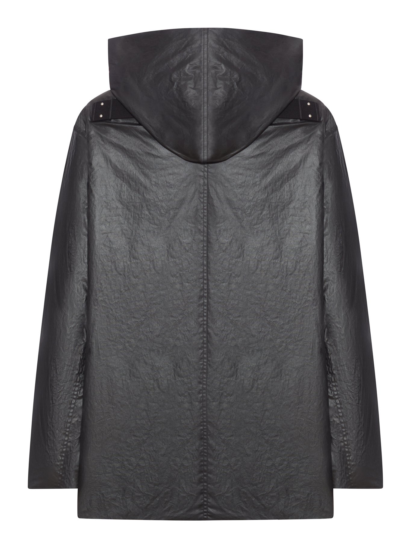 Rick Owens Hooded Button-fastening Jacket In Black