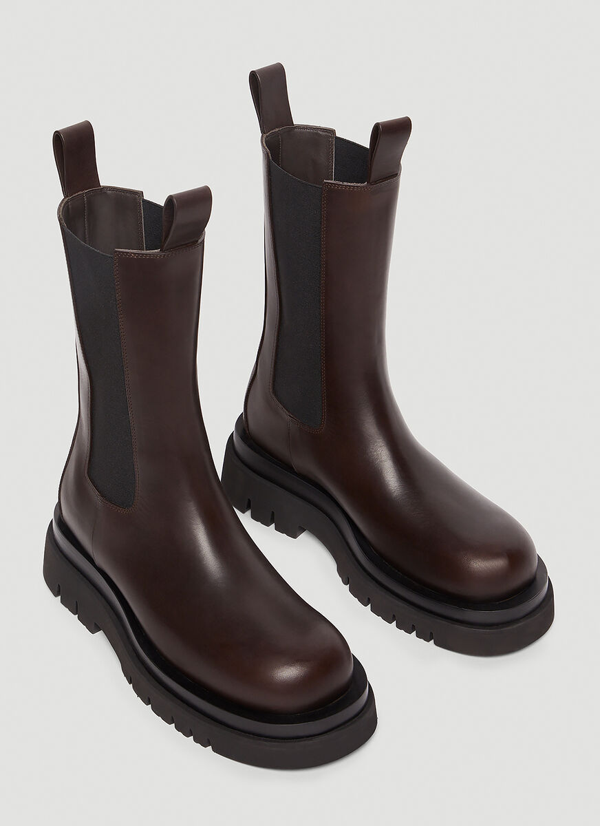 Bottega Veneta Bv Lug Boots In Brown
