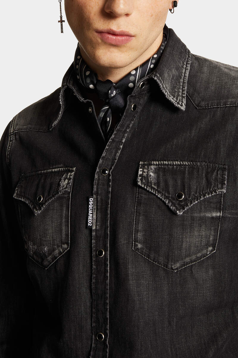 Dsquared2 Classic Western Shirt In Black