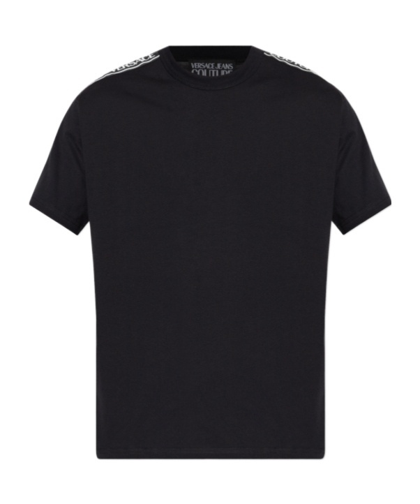 Versace Jeans Couture Logo Print Crewneck T-shirt In Black