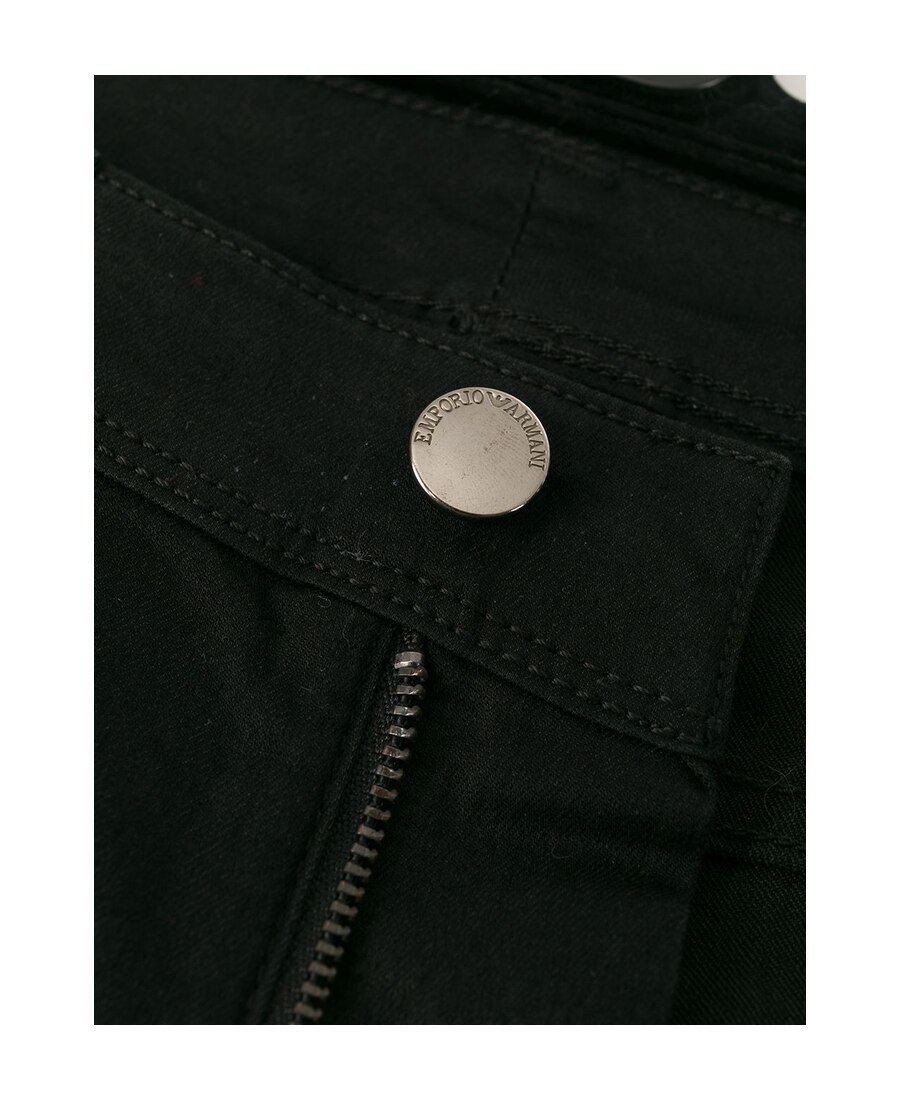 EMPORIO ARMANI LOGO PATCH LOW-RISE SKINNY JEANS