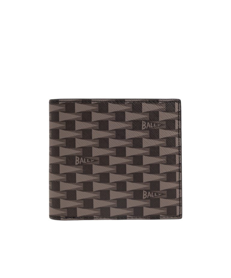 Shop Bally Logo Printed Bi-fold Wallet In Black