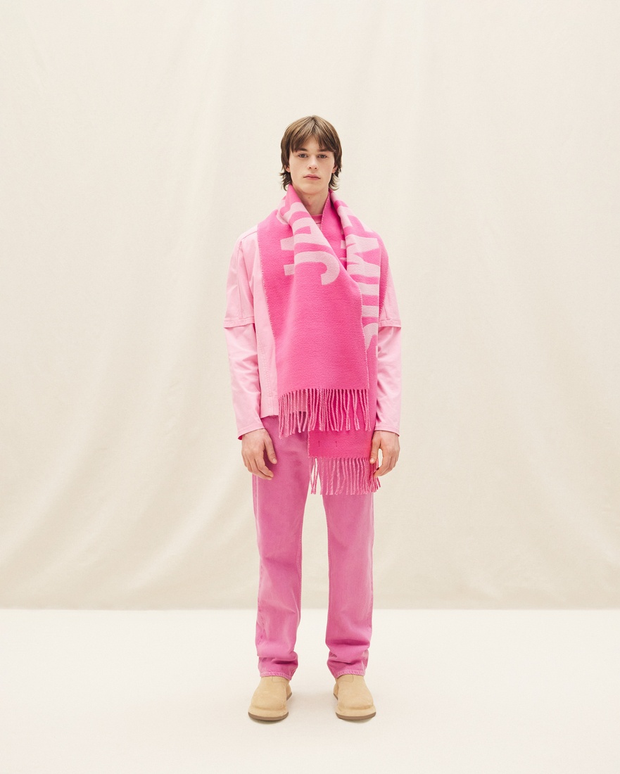 Jacquemus Fuchsia Sciarpa Logo Scarf In Red