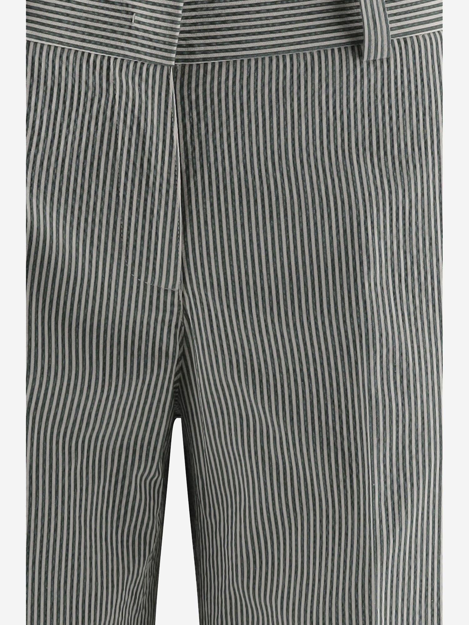 Shop Ql2 Striped Casual Pants In Gray