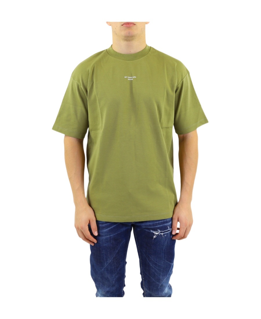Drôle De Monsieur T-shirt With Round Neck And Short Sleeves In Green