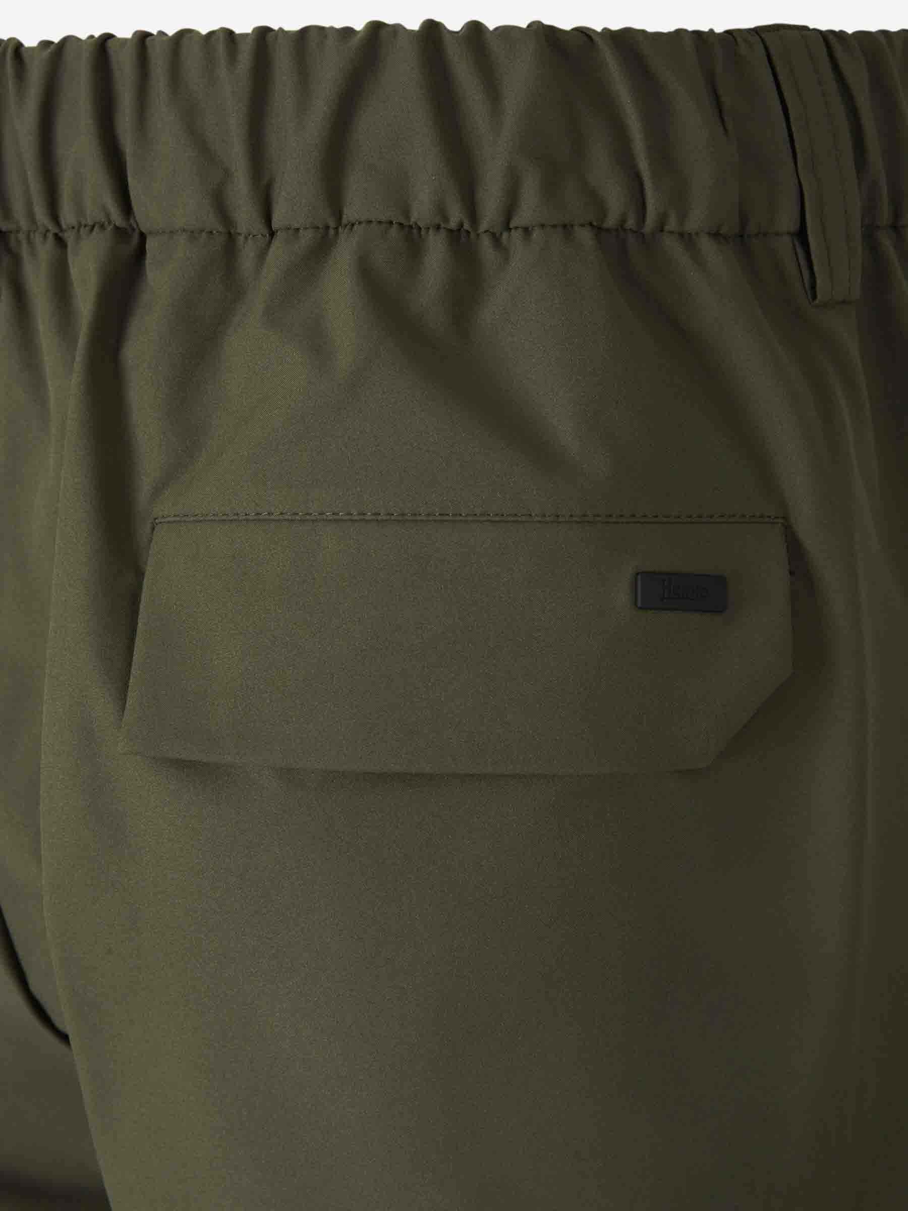 Herno Cargo Buttoned Trousers In Brown
