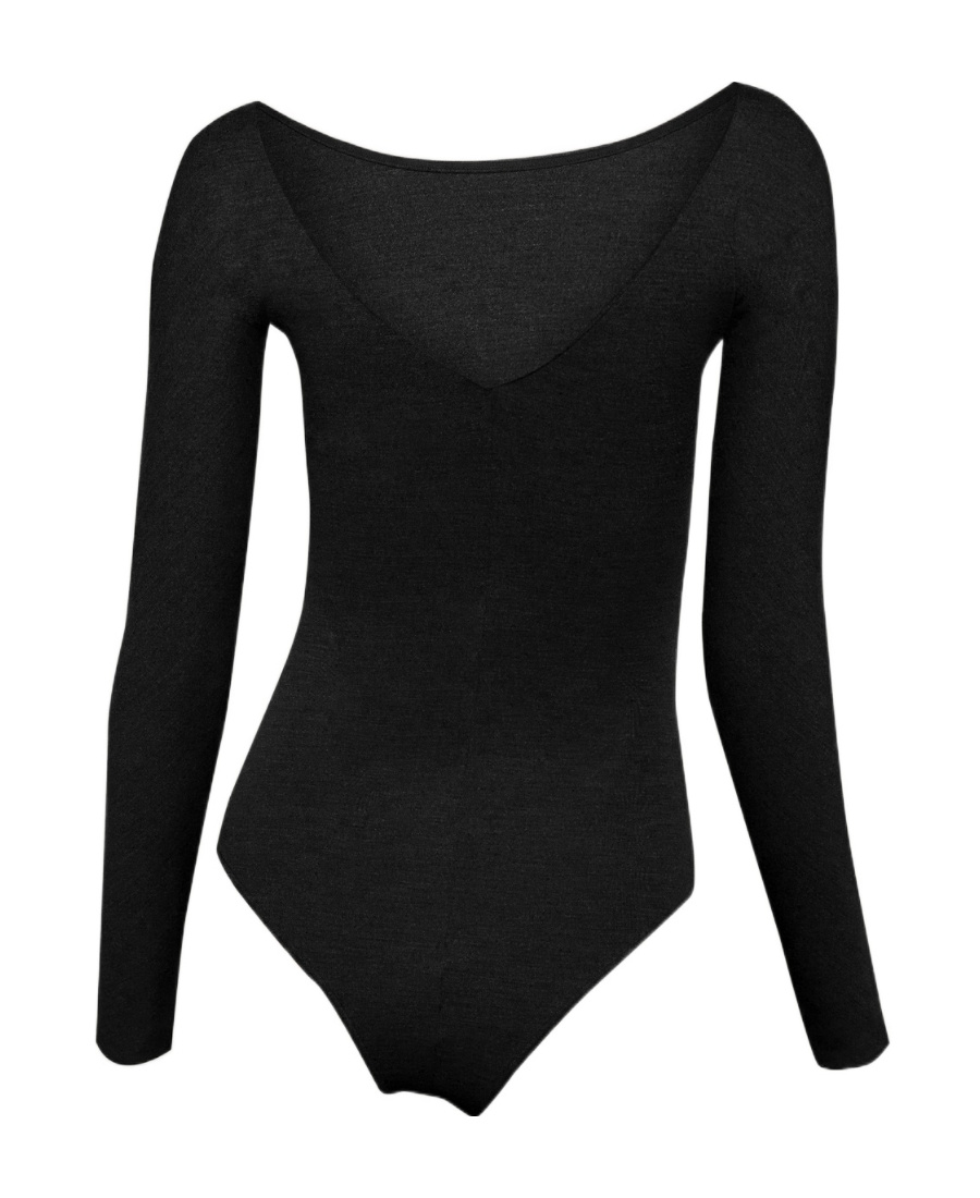 Wolford Cut-out Virgin-wool Top In Black