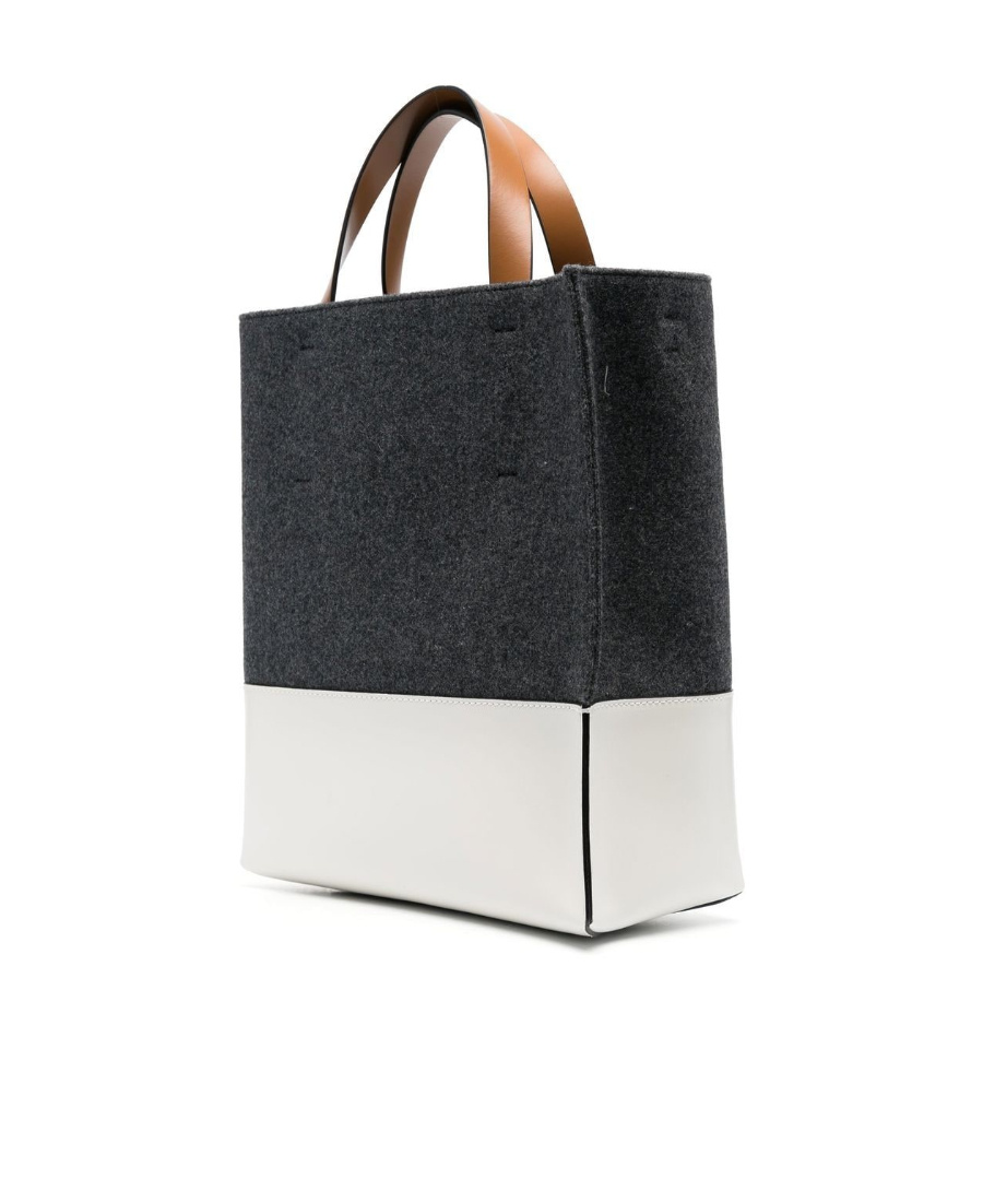 Marni Museo Felt Tote Bag In Black