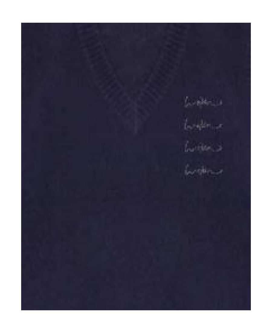 We11 Done We11done V-neck Knitted Vest In Black