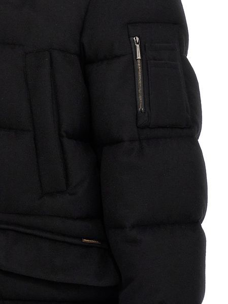 Moorer Hooded Padded Jacket In Black