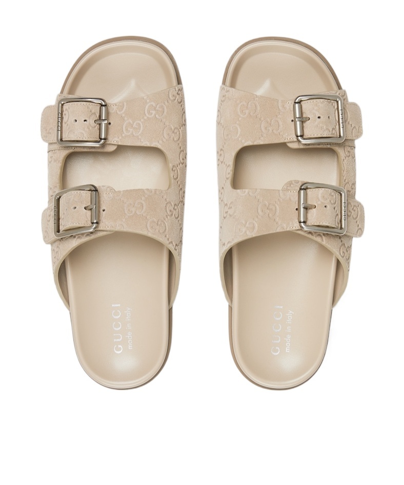 Gucci Slide Sandals In Nude