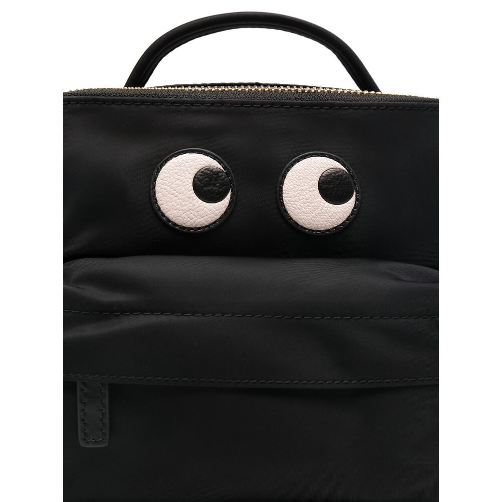 Anya Hindmarch Eyes Patch Zipped Shoulder Bag In Black