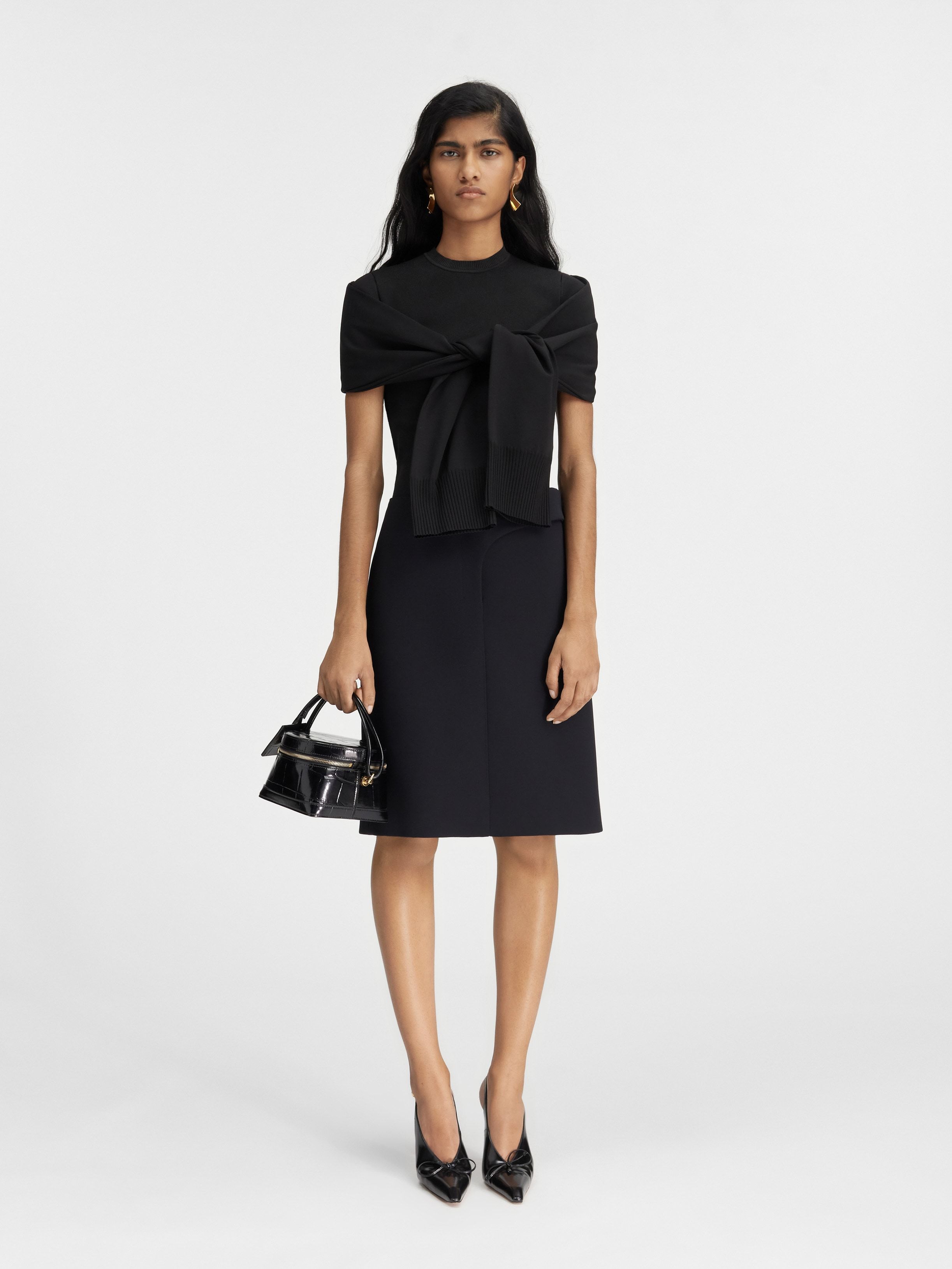 Jacquemus Le Haut Rica Faux Cardigan Top In Black
