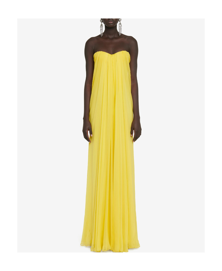 ALEXANDER MCQUEEN ALEXANDER MCQUEEN DRAPED STRAPLESS DRESS