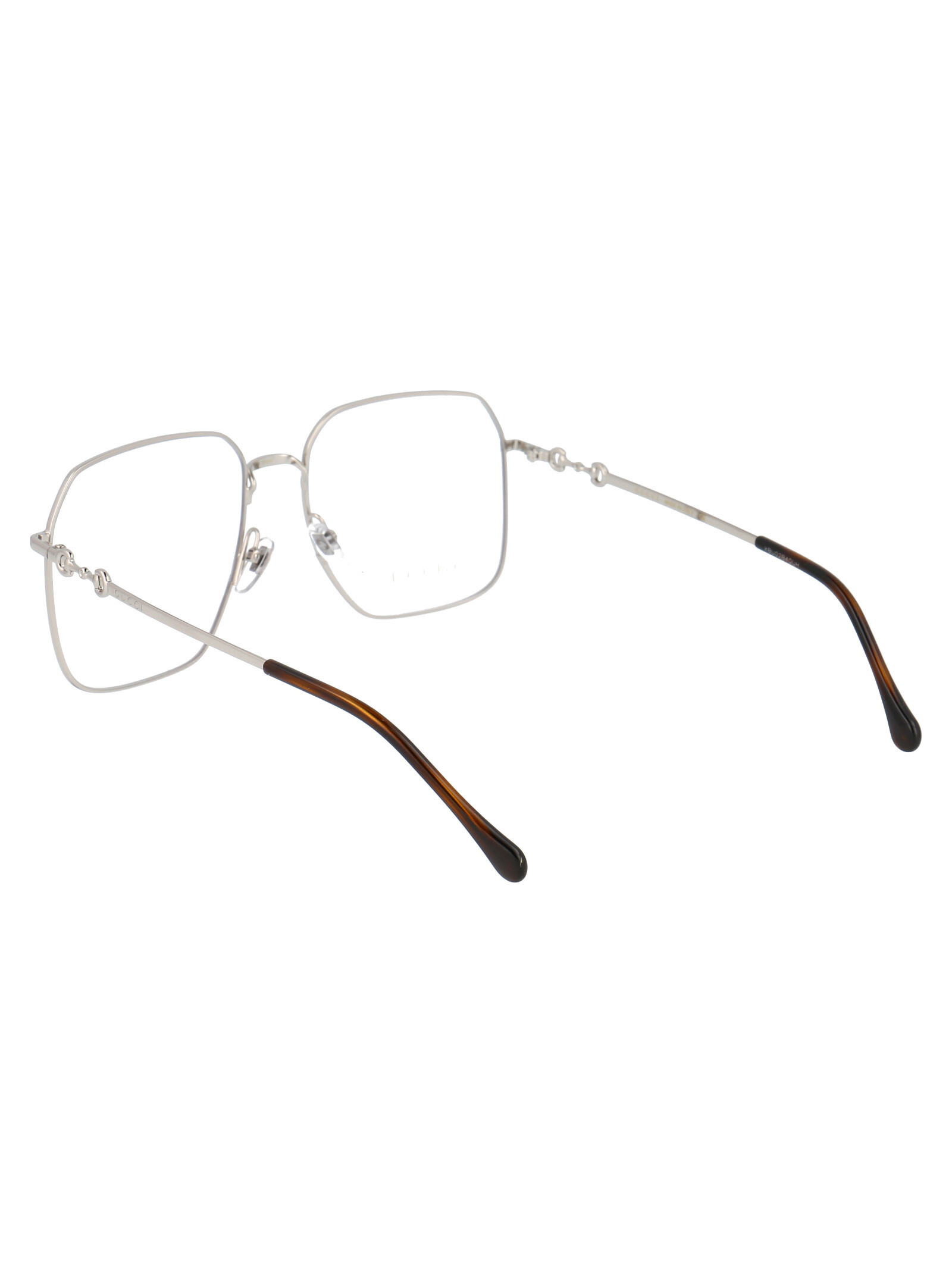 Gucci Gg095 Horsebit Detail Glasses In Gray