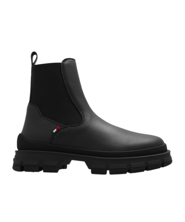 Moncler Bottes Chelsea En Cuir Hevea In Black