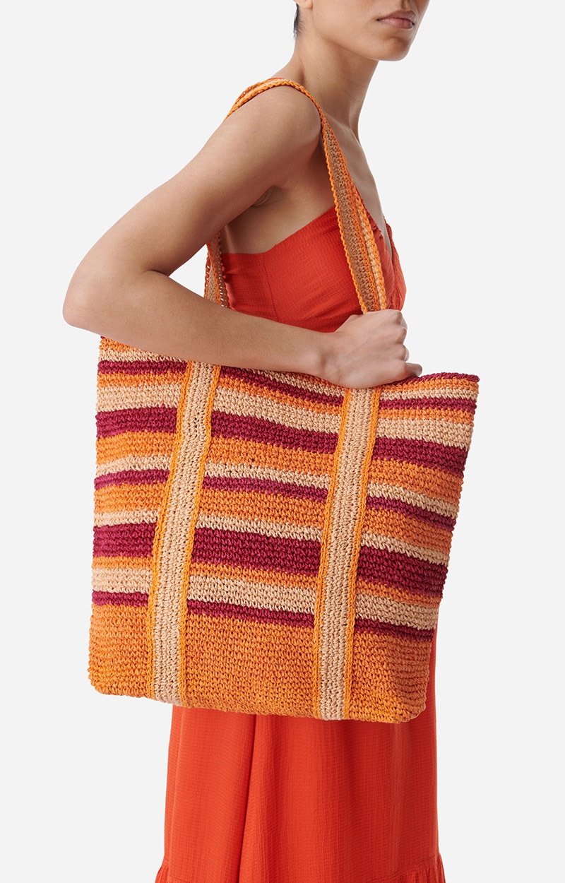 Vanessa Bruno Raffaweed Shoulder Bag In Multicolor