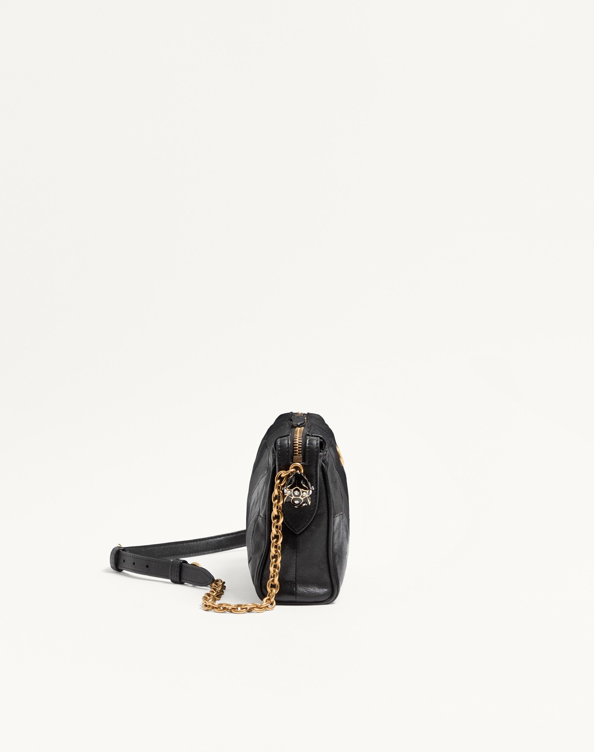 Valentino Panthea Chevron Cross Body Bag In Black