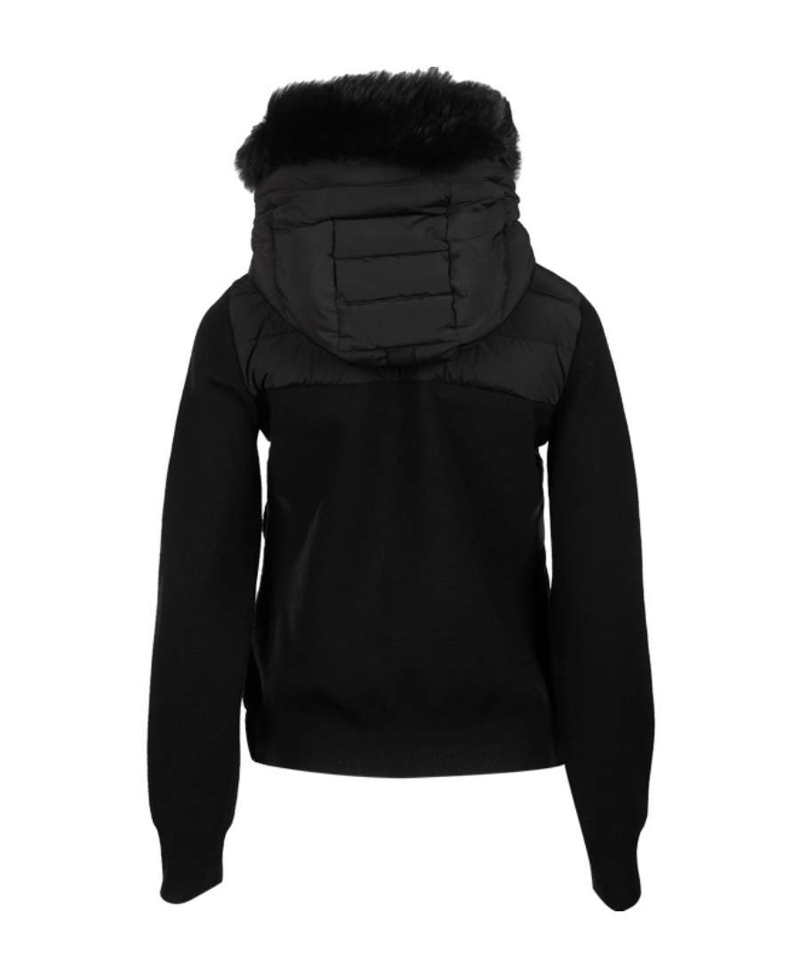 Moose Knuckles Splicing Detail Down Jacket In Black