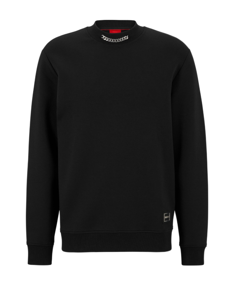 Shop Hugo Boss Round-neck Pullover Sweater In Black