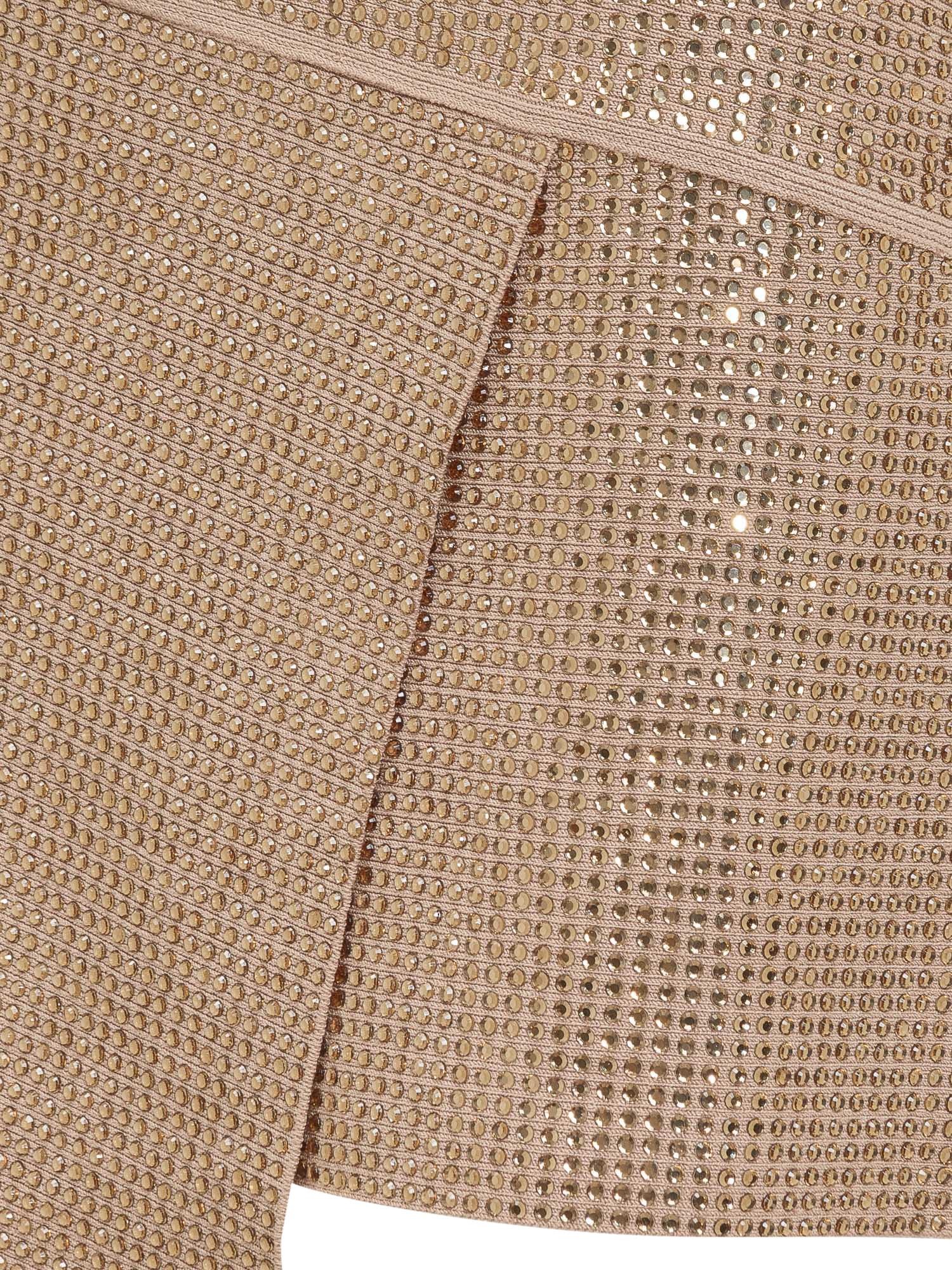 Andreädamo Andreādamo Sequin Knit Skirt In Gold